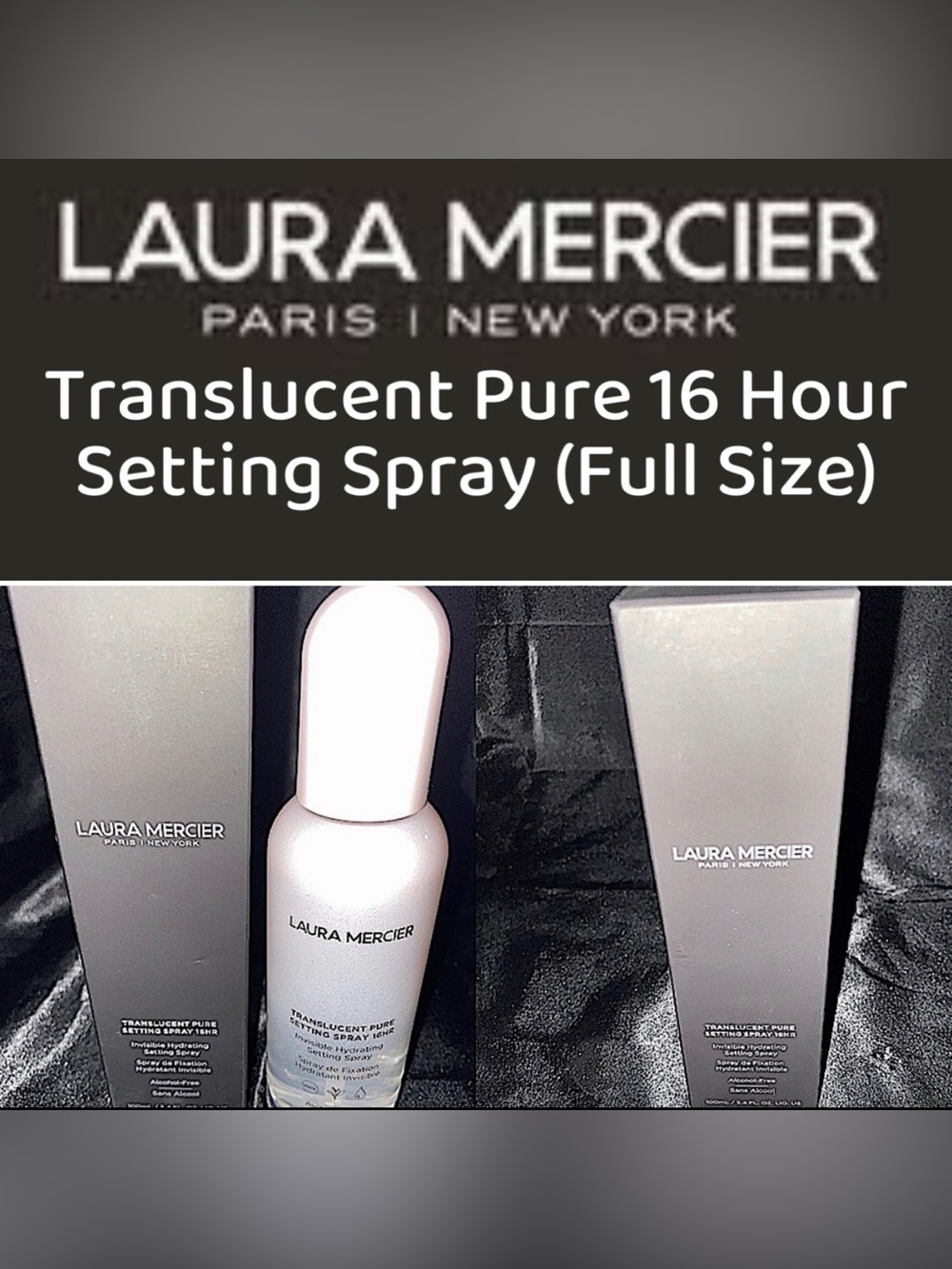 Laura Mercier - Translucent Pure Setting Spray 16HR Full Size (3.4oz) - New
